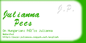 julianna pecs business card